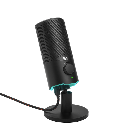 JBL Quantum Stream - Black - Dual pattern premium USB microphone for streaming, recording and gaming - Top